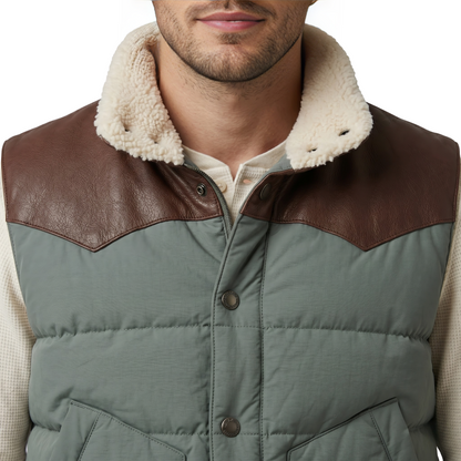 Retro Cowboy Style Quilted Vest Buy Now