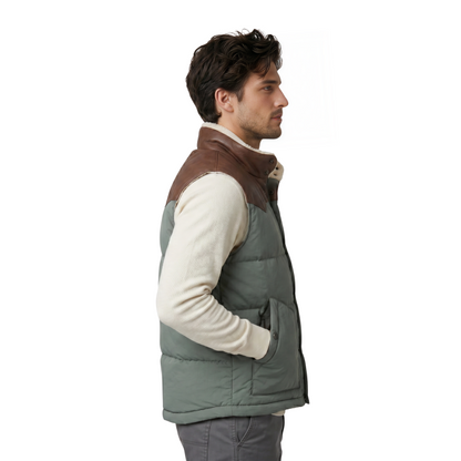 Retro Cowboy Style Quilted Vest Sale Live