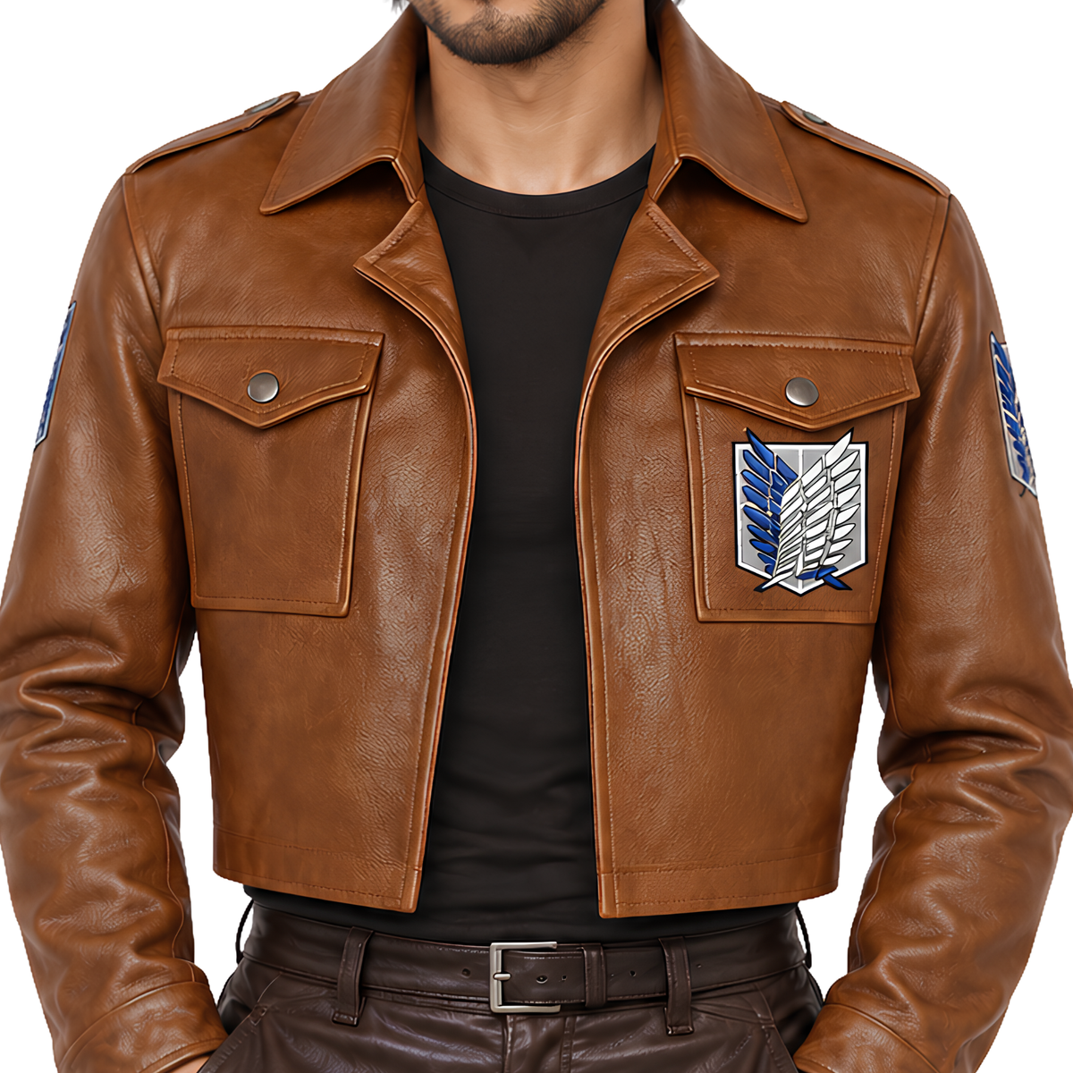 Sale Live On Attack on Titan Scouting Legion Brown Leather Jacket