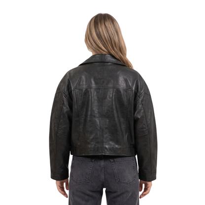 Sale Live On Ester Expósito Drawn Together Leather Jacket
