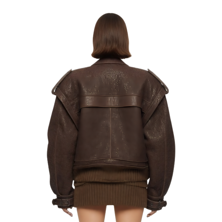 Sale Live On Hailey Bieber Oversized Brown Bomber Jacket
