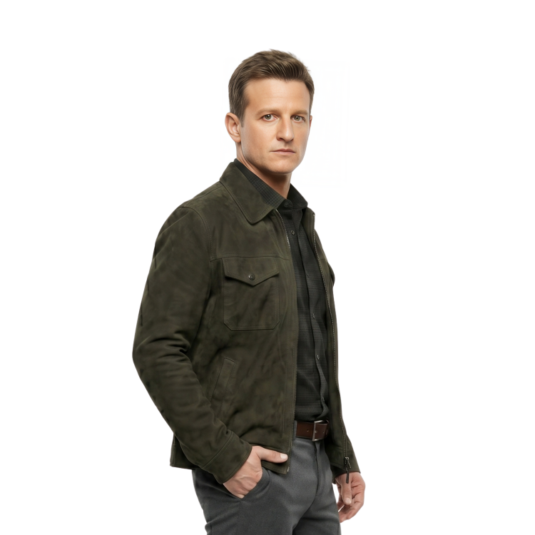Sale Live On Jamie Reagan Blue Bloods Suede Leather Jacket