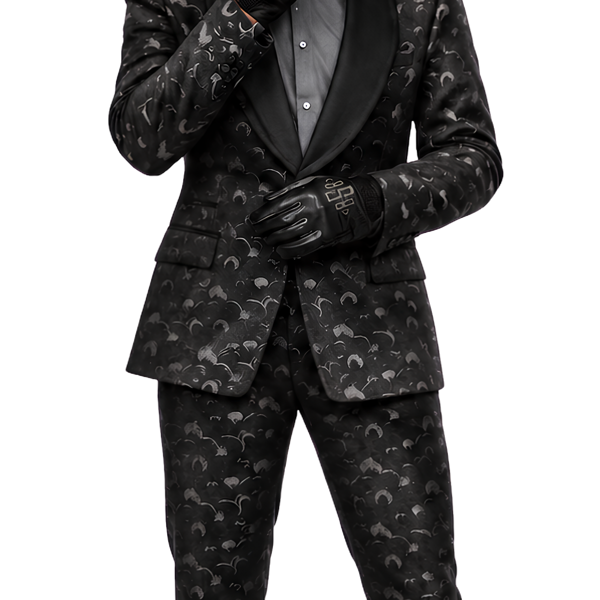 Sale Live On The Birds of Prey Black Mask Velvet Suit