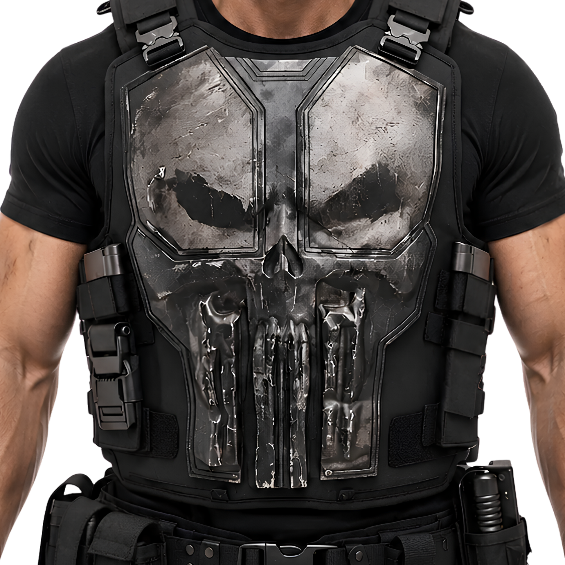 Sale Live On The Spider-Man BND Punisher Leather Vest