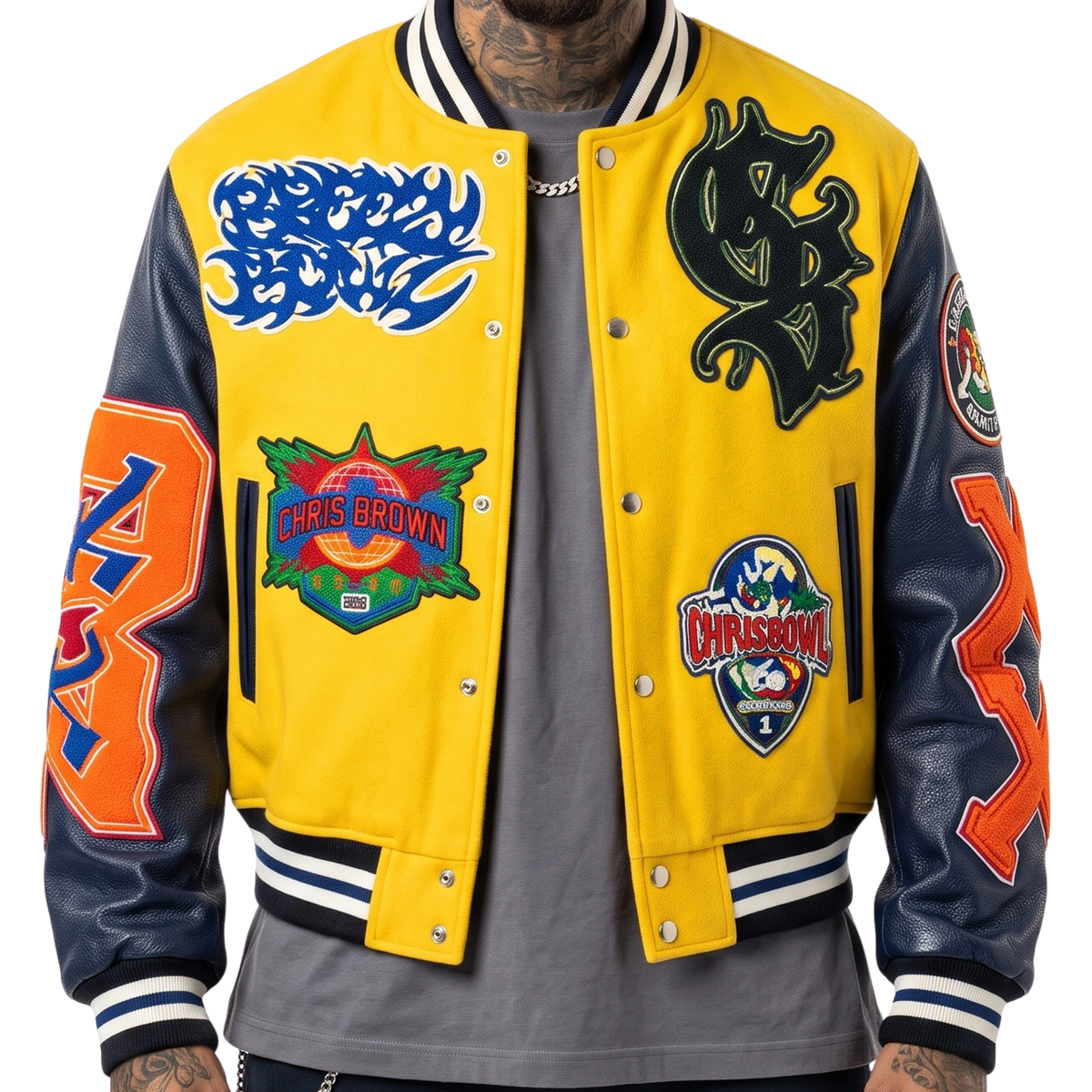 Sale Live on Breezy Bowl XX Chris Brown Tour Bomber Jacket
