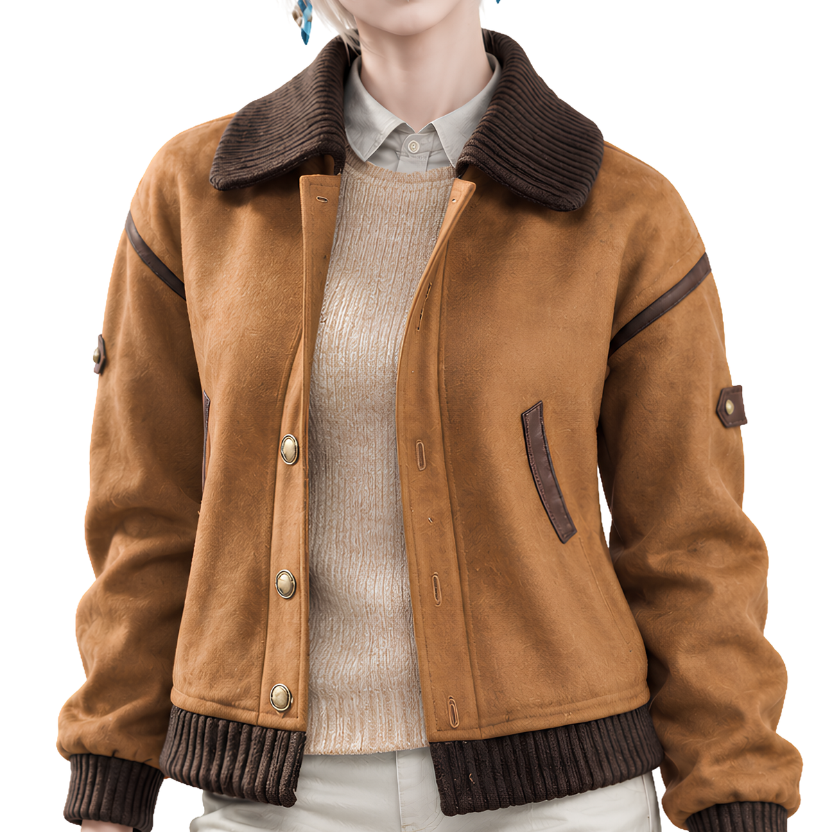 Sale Live on Final Fantasy Brown Wool Varsity Jacket