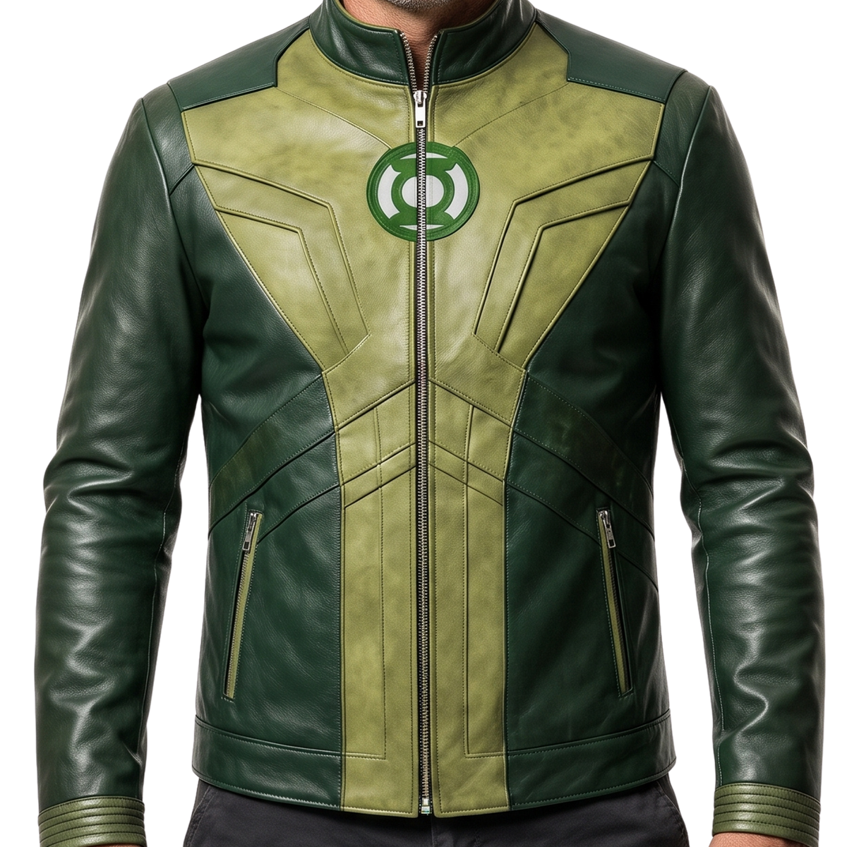 Sale Live on Hal Jordan Lanterns DC Series Green Leather Jacket