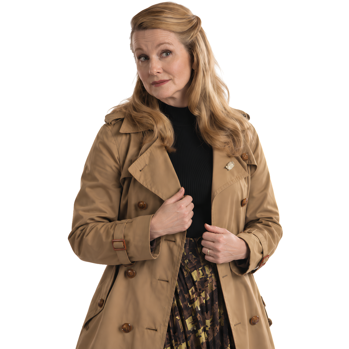 Sale Live on Lanterns S01 Laura Linney Cotton Trench Coat