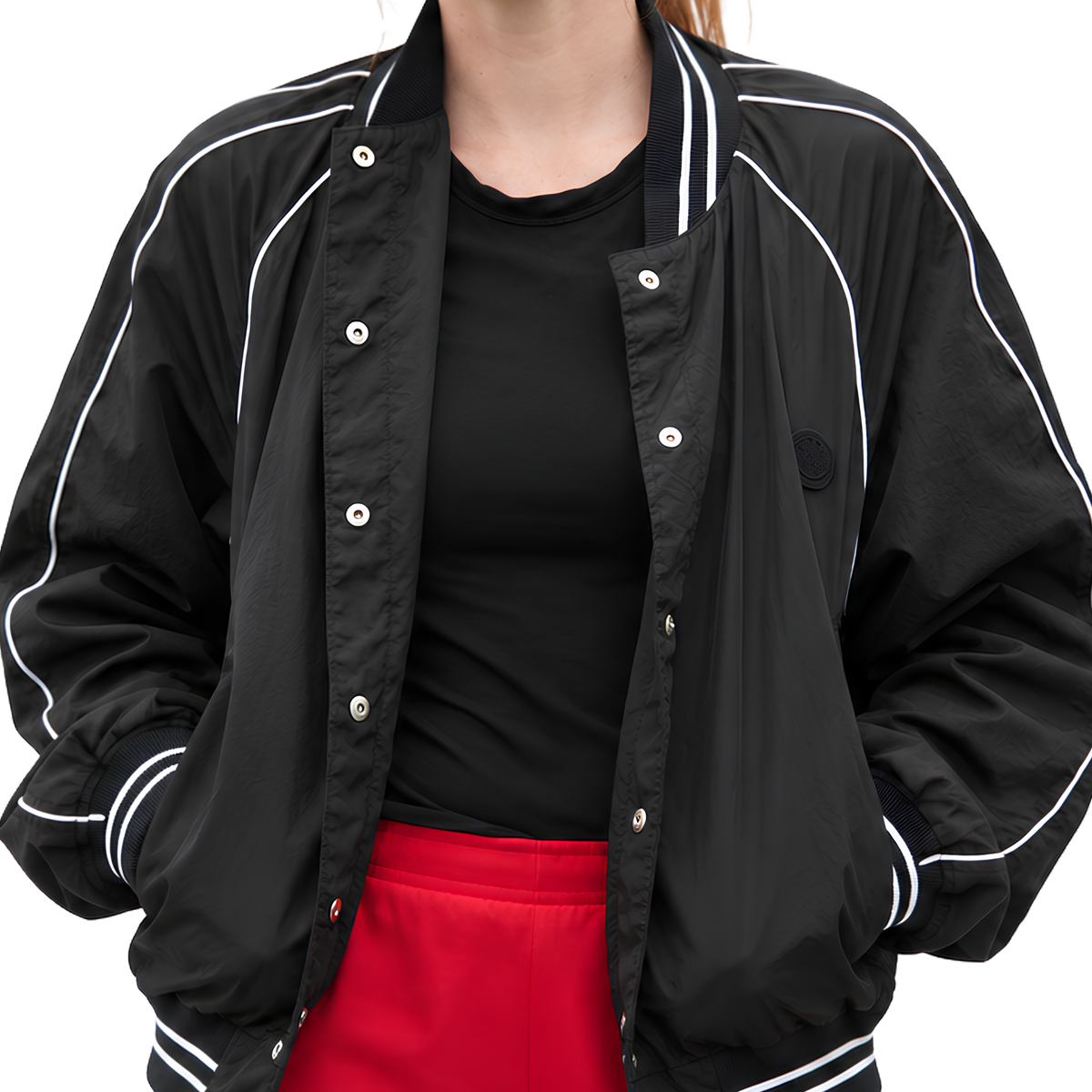 Sale Live on Ted Lasso S04 Lizzie Davis Black Track Jacket