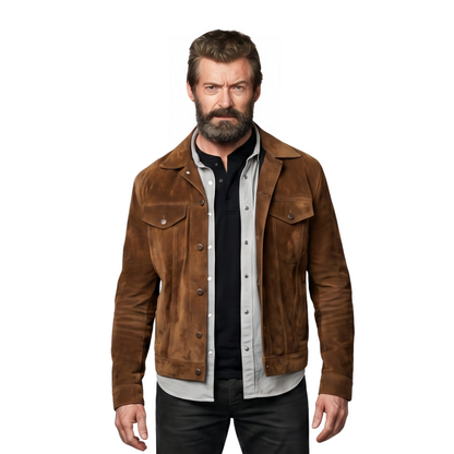 Sale On Hugh Jackman X-Men Logan Wolverine Brown Leather Jacket