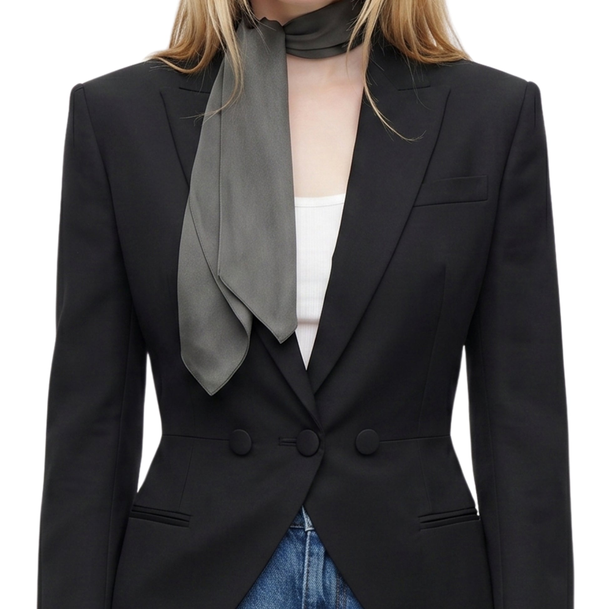 Sarah Pidgeon NYC Street Style Black Blazer Coat