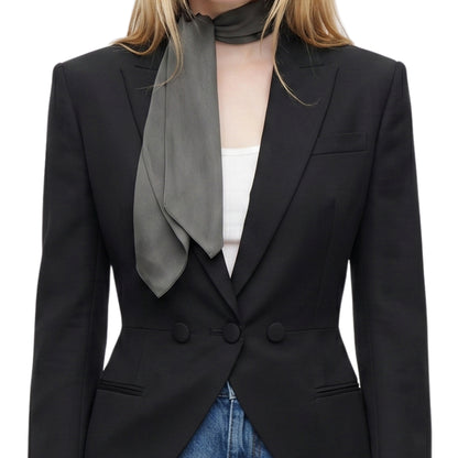 Sarah Pidgeon NYC Street Style Black Blazer Coat