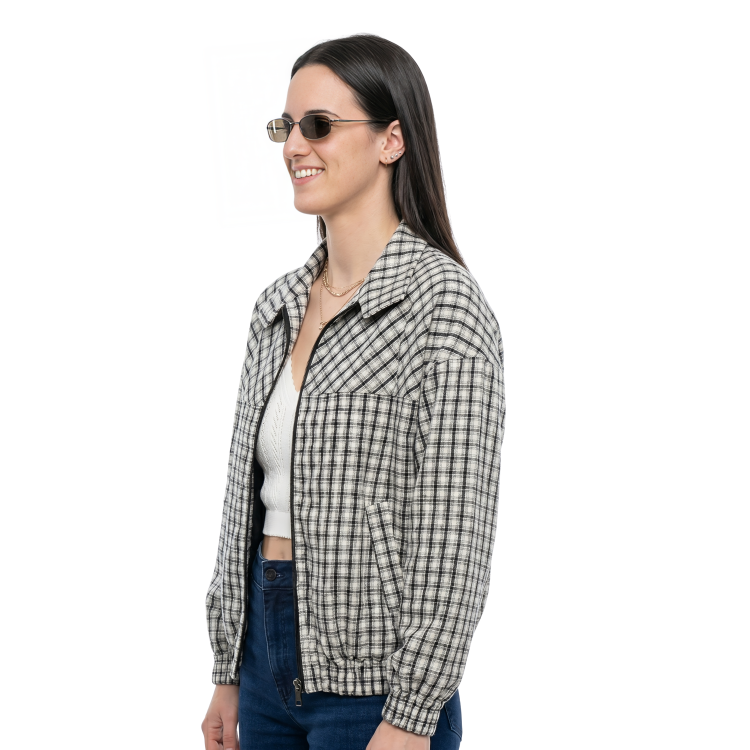 Shop Caitlin Clark Checked Cotton Jacket Now