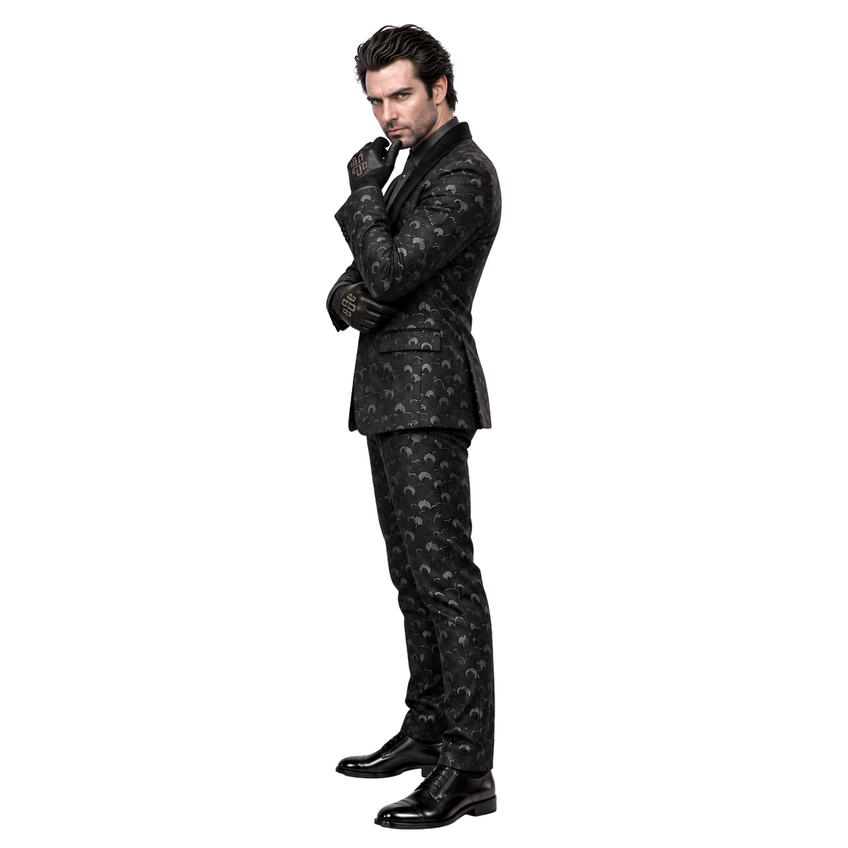 Shop The Birds of Prey Black Mask Velvet Suit Today