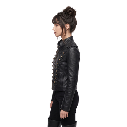 Shop The Coven Academy S01 Briar Black Leather Jacket 