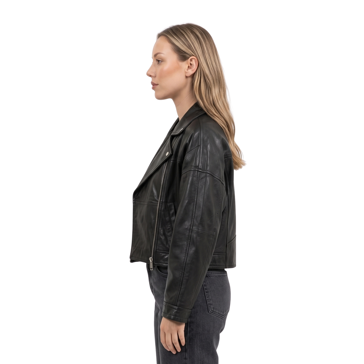Shop The Ester Expósito Drawn Together Leather Jacket Today