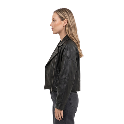 Shop The Ester Expósito Drawn Together Leather Jacket Today
