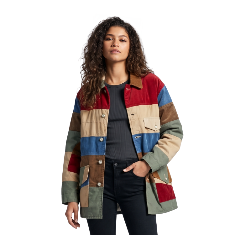 Shop The Euphoria S03 Zendaya Patchwork Jacket