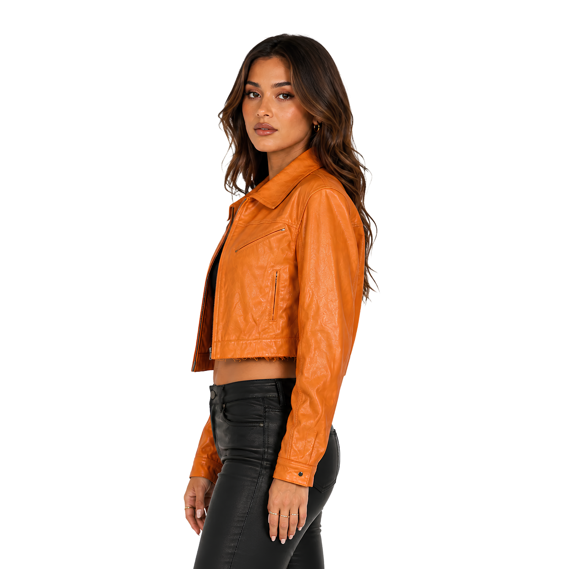 Shop The Evil Pumpkin Graphic Halloween Crop Jacket