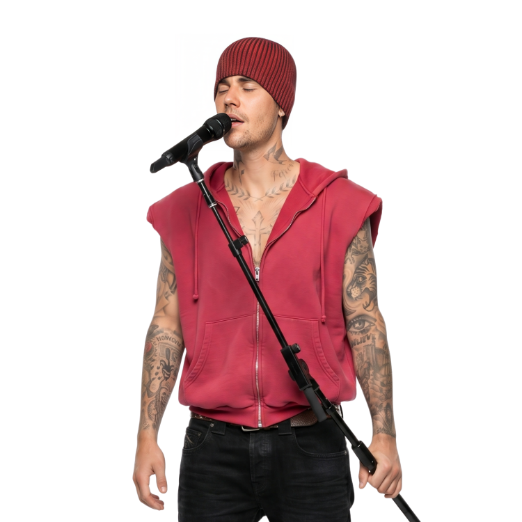 Shop The Greg Ross Justin Bieber Sleeveless Hoodie