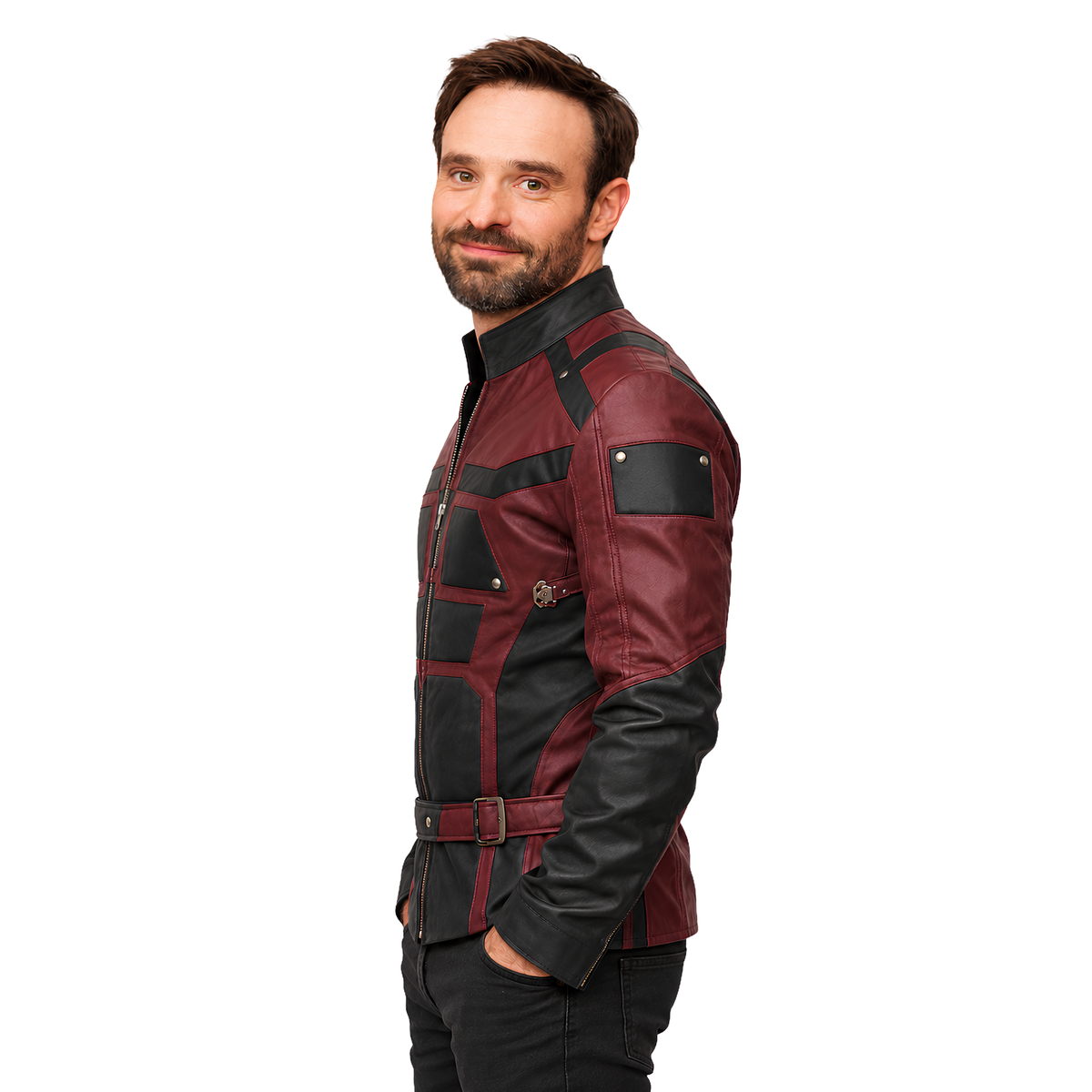 Shop The Marvel Charlie Cox Daredevil Leather Jacket