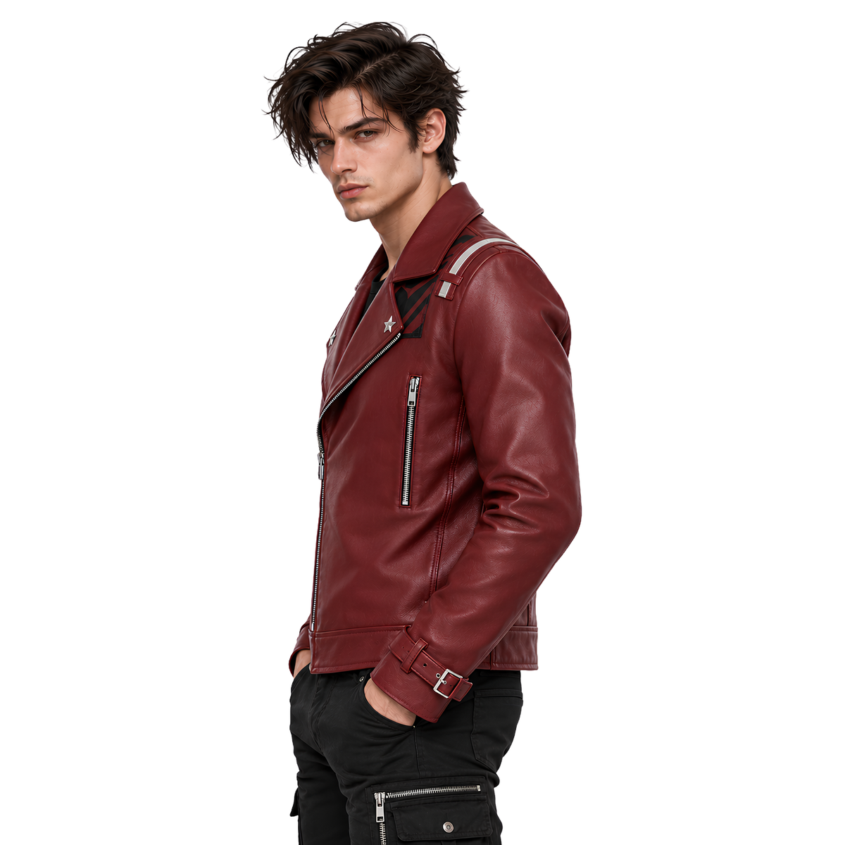 Shop The No More Heroes Travis Touchdown Red Leather Jacket
