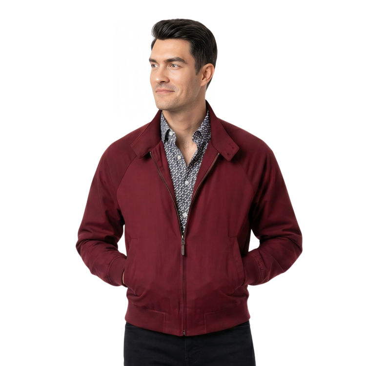 Shop The Notes of Autumn Peter Porte Red Bomber Jacket