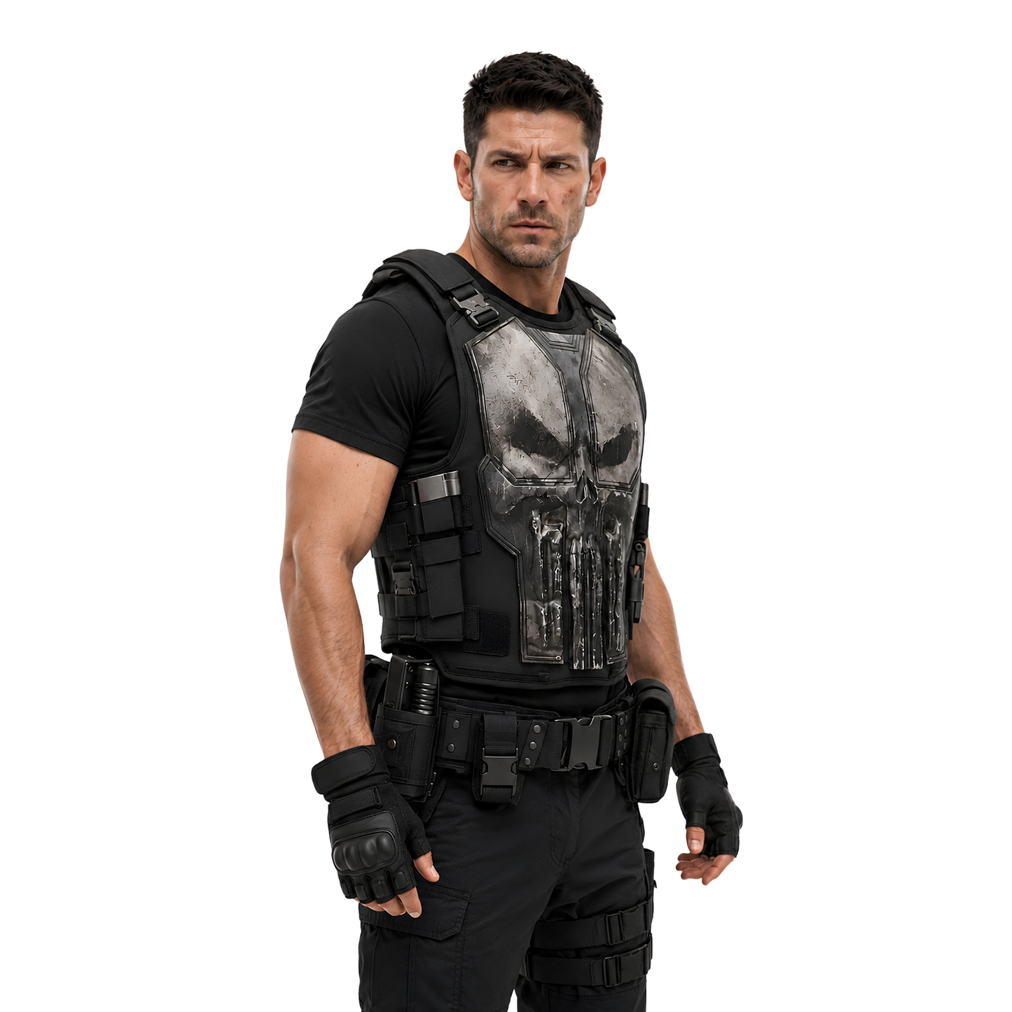 Shop The Spider-Man BND Punisher Leather Vest