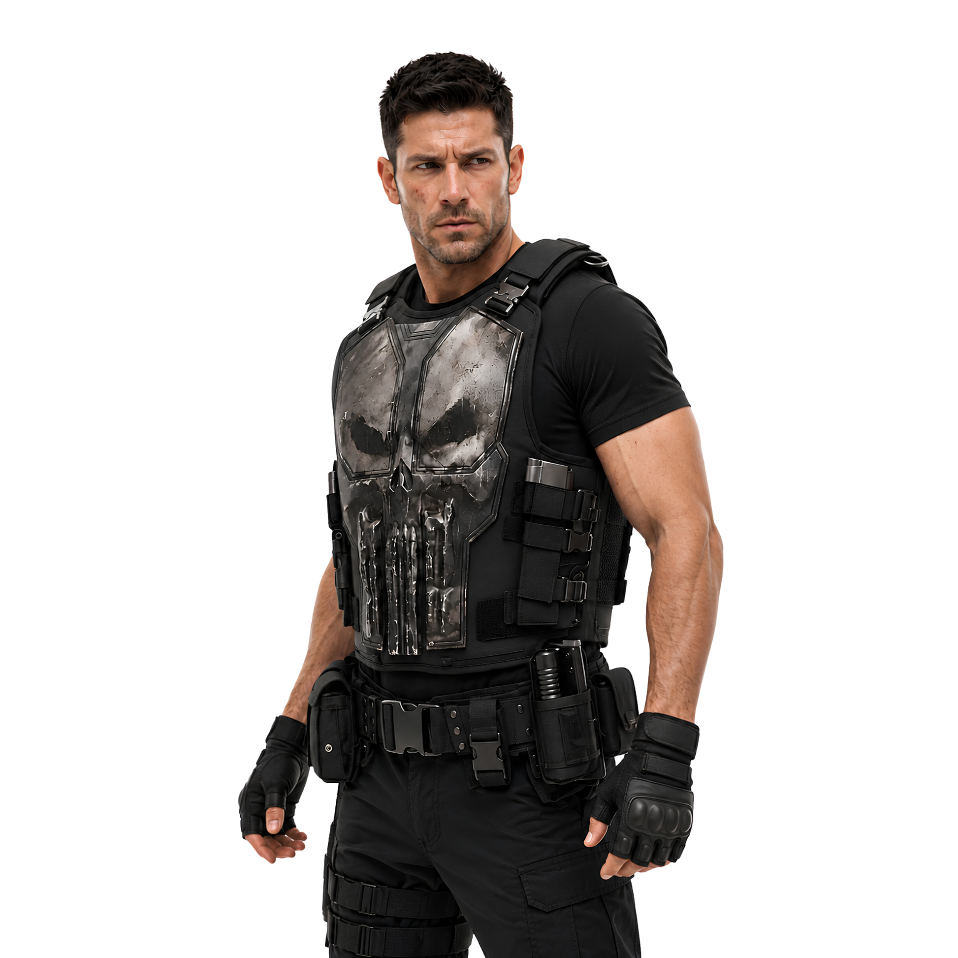 Shop The Spider-Man BND Punisher Leather Vest Today