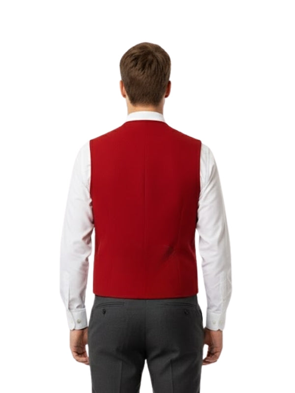 Unisex Embroidered Red Vest
