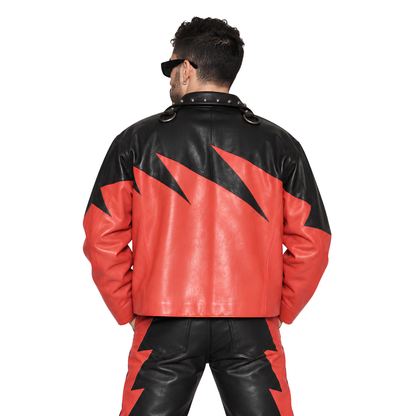 Shop The WWE Bad Bunny Kane Graphic Leather Jacket Today