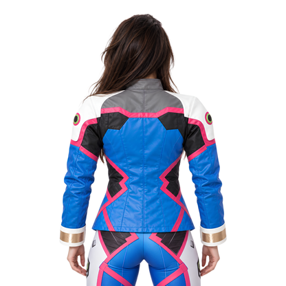 Shop The Women’s D.Va Overwatch Blue Leather Jacket