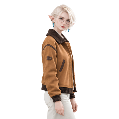 Shop the Final Fantasy Brown Wool Varsity Jacket