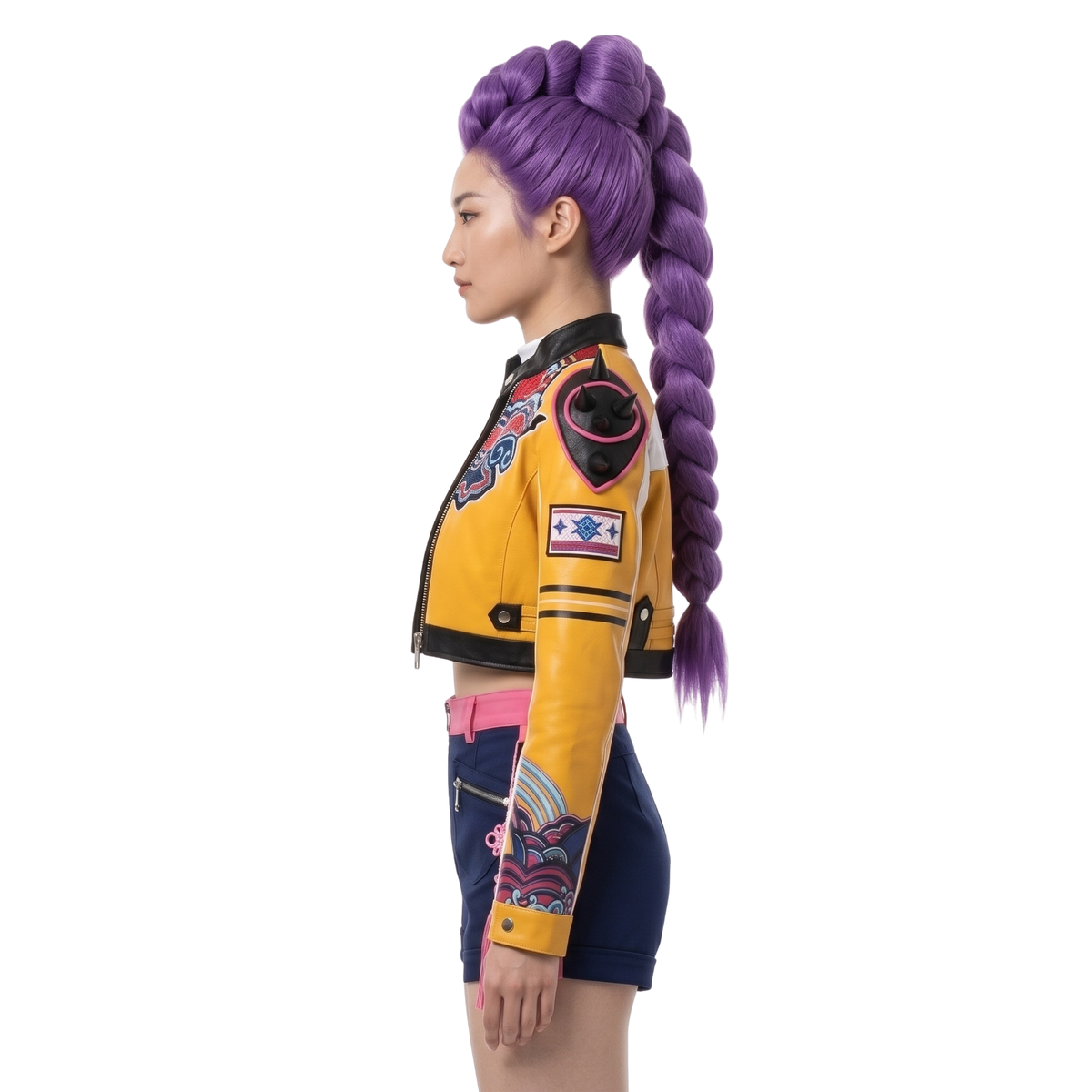 Shop the K-Pop Demon Hunters Rumi Cropped Leather Jacket