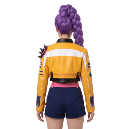 Shop the K-Pop Demon Hunters Rumi Cropped Leather Jacket Today