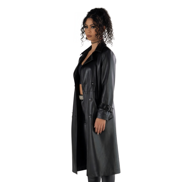 Shoresy S02 Ziigwan Keilani Rose Black Coat Buy Now