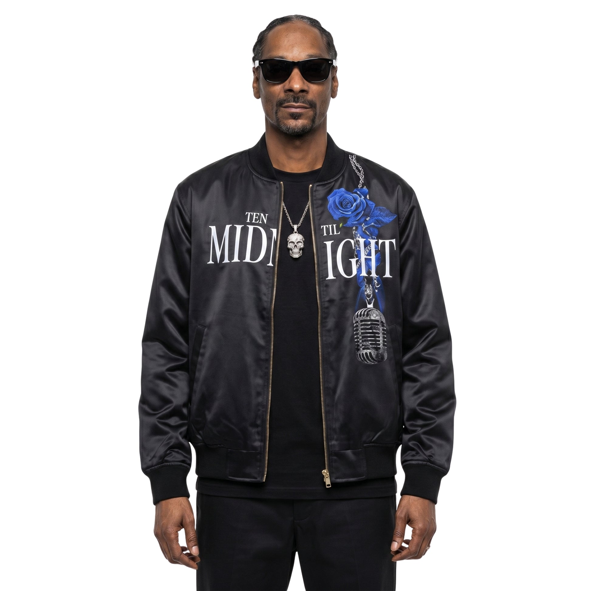Snoop Dogg 2026 Coachella Black Satin Jacket