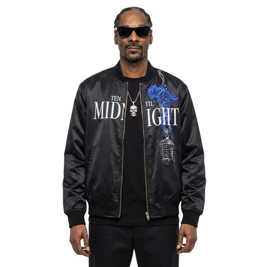 Snoop Dogg 2026 Coachella Black Satin Jacket