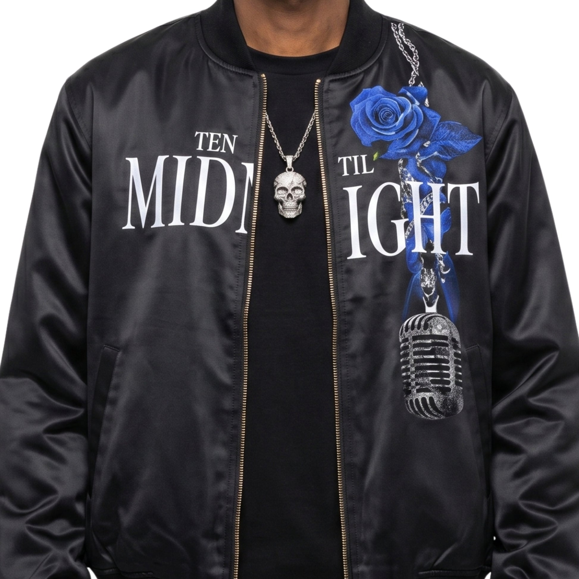Snoop Dogg 2026 Festival Black Satin Jacket