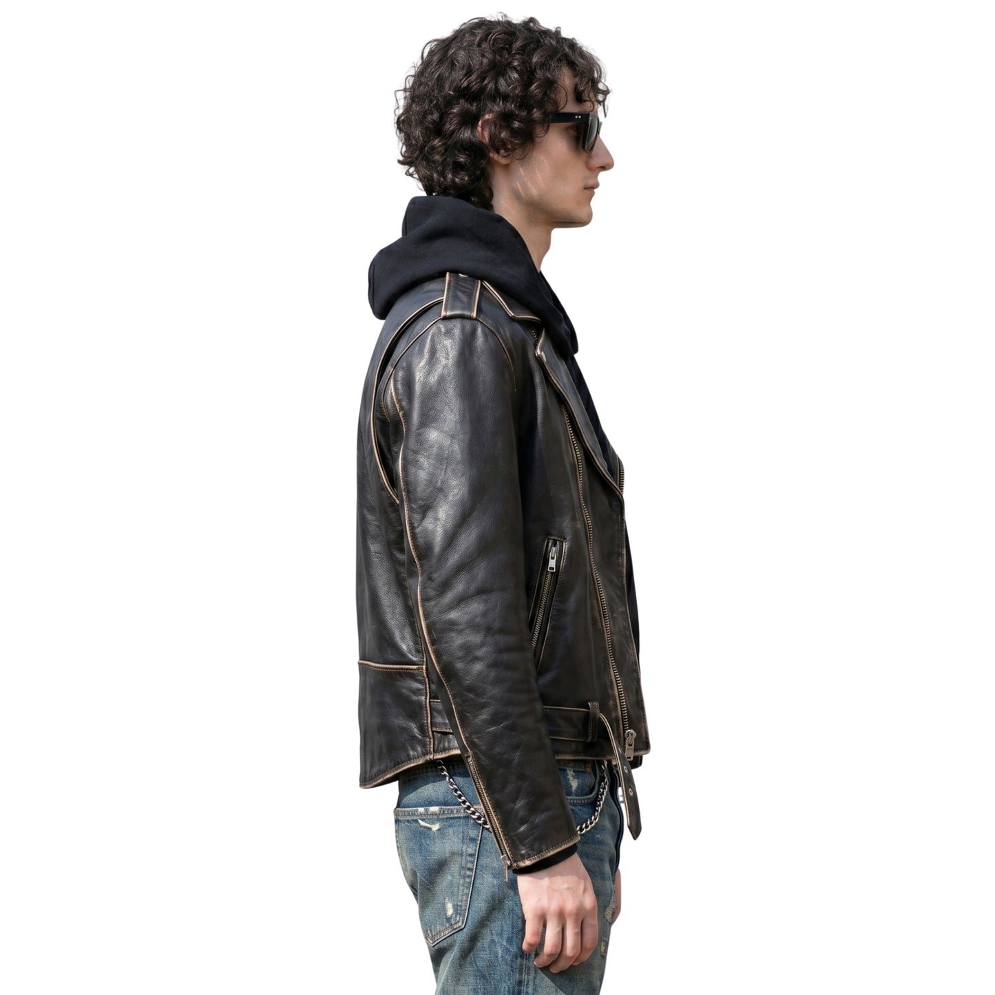 Sombr NYC 2026 Black Leather Jacket