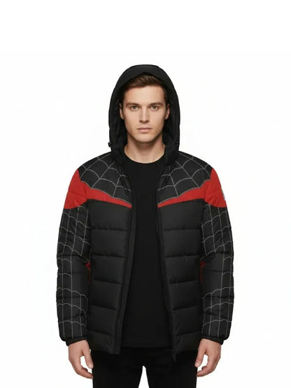 Spider-Man Miles Morales kids puffer jacket designed for warmth and comfort, perfect for everyday winter wear