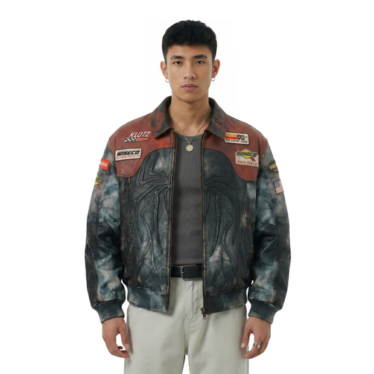 Spider-Man Vintage Biker Leather Jacket