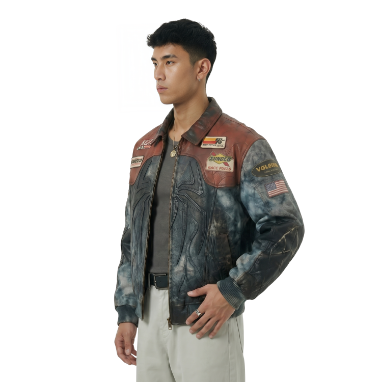 Spider-Man Vintage Biker Leather Jacket Buy