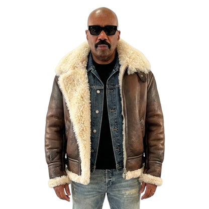 Steve Harvey Shearling Jacket