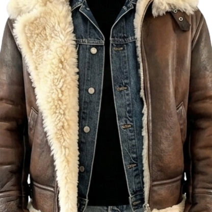Steve Harvey Vegan Shearling Aviator Jacket