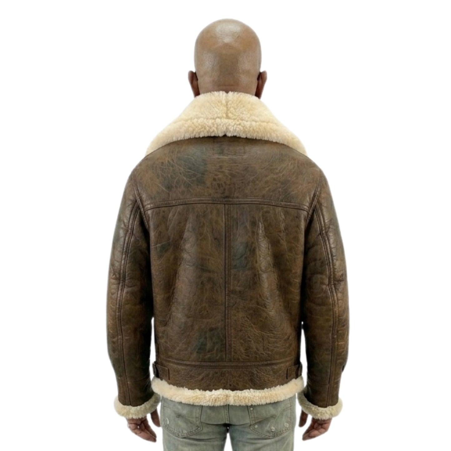 Steve Harvey Winter Shearling Leather Coat