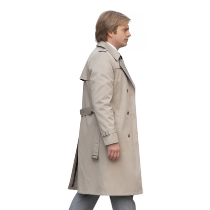 The Apprentice Sebastian Stan Beige Cotton Long Coat Buy