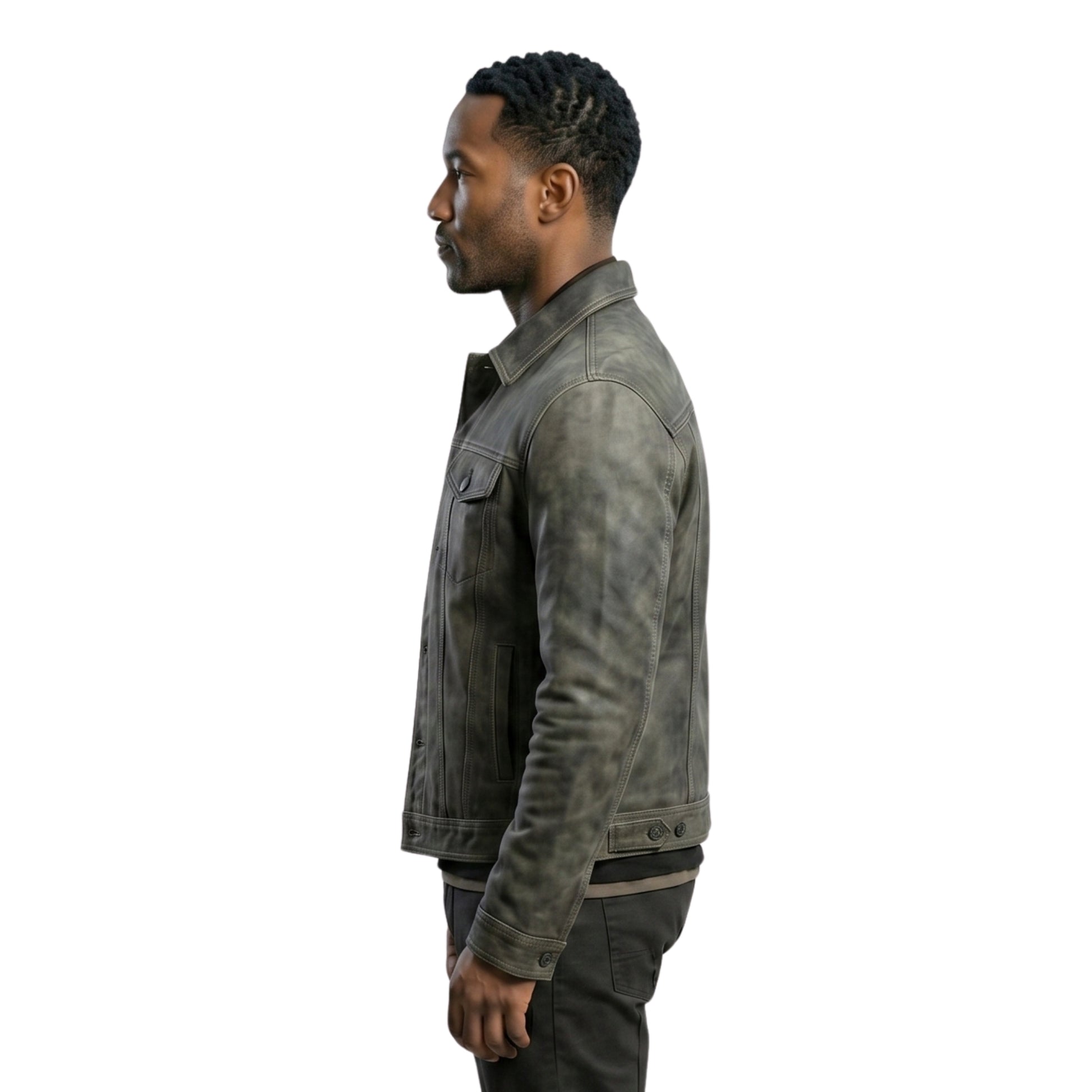 The Boys Season 5 Reggie Franklin Grey Suede Leather Jacket