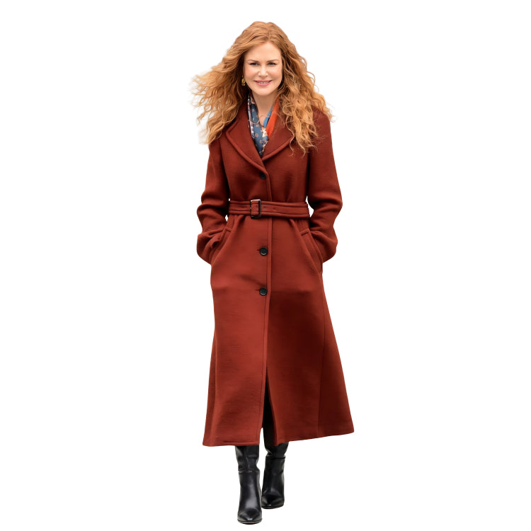 The Undoing Nicole Kidman Grace Fraser Brown Wool Coat