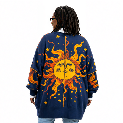 The View 2026 Whoopi Goldberg Golden Hour Navy Blue Oversized Sweater
